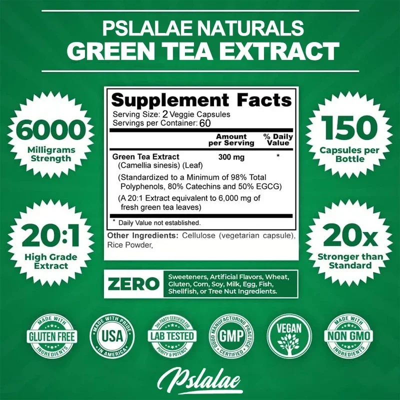 Green Tea Extract Capsules - S - Green Tea Extract Fat recension och pris