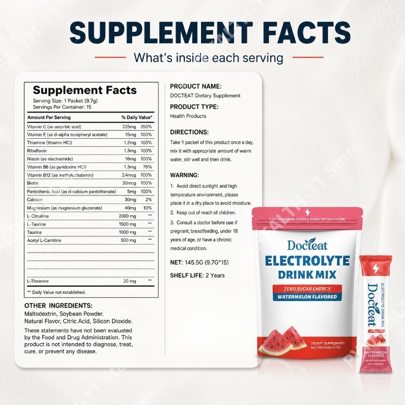 Watermelon Electrolyte Drink M - Electrolyte Powder Pack recension och pris