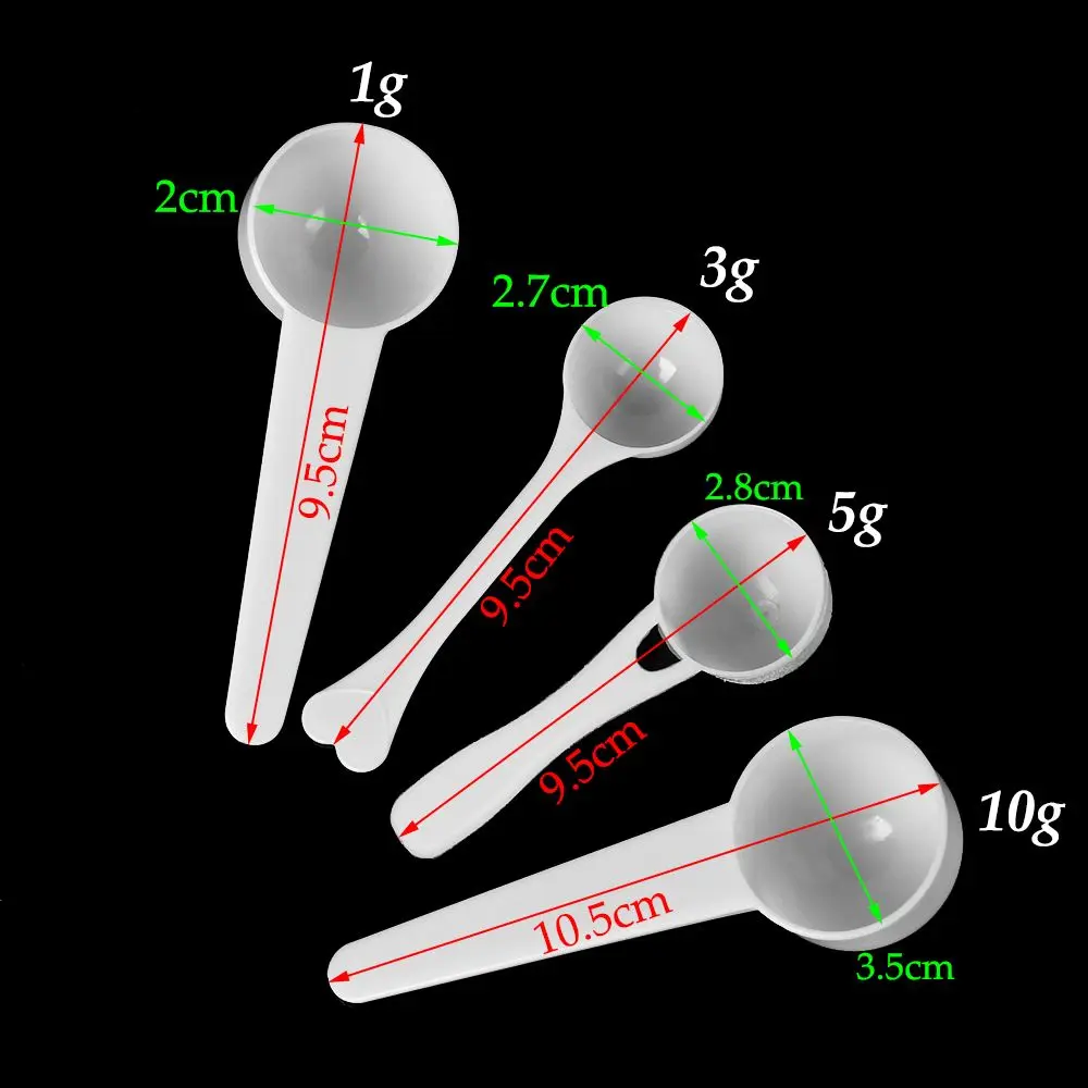 10PCS 1/3/5/10g Measuring Spoo - Whey Protein Isolate recension och pris