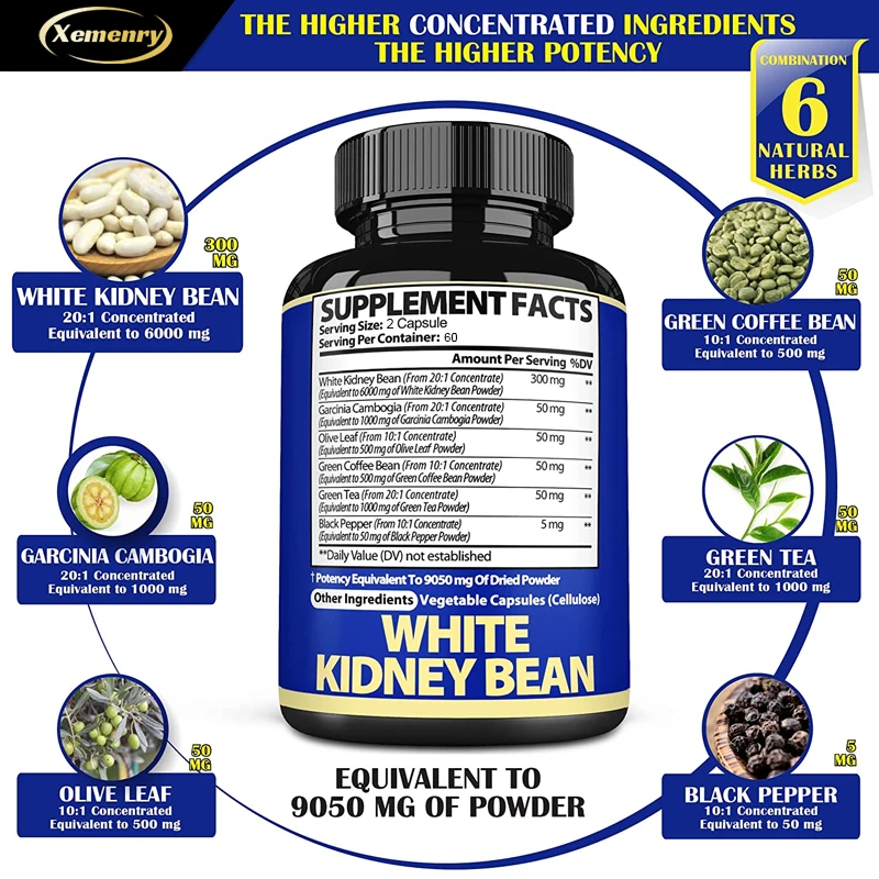 Natural White Kidney Bean Extr - Green Tea Extract Fat recension och pris